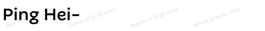Ping Hei字体转换
